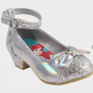 Toddler Girls' Disney Princess Ballet Flats - Silver NWT